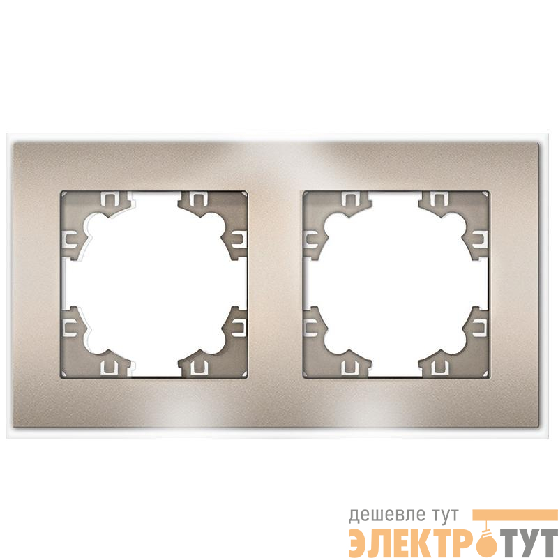 Рамка 2-м Афина стеклянная шампань UNIVersal 2279