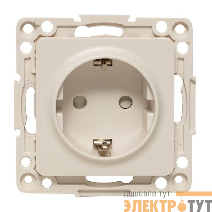 Розетка 1-м СП Стокгольм 16А с заземл. защ. шторки винтов. клеммы механизм бел. PROxima EKF EYR16-028-20