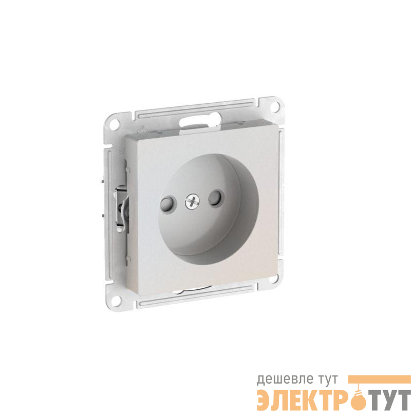 Розетка AtlasDesign 16А без заземл. защ. шторки быстрозажим. клем. механизм жемчуж. SE ATN000449S