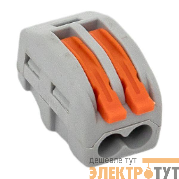 Клемма строительно-монтажная СМК 222-412 2-проводная 0.08-2.5кв.мм с рычагом (уп.100шт) PROxima EKF plc-smk-412