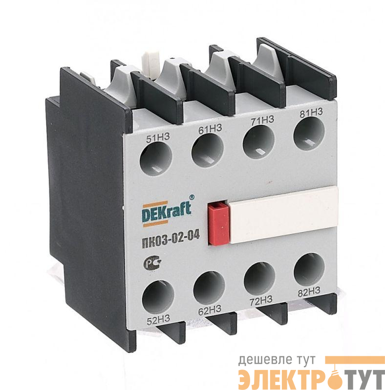 Приставка контактная ПК-03 лицев. доп. контакты 4НЗ DEKraft 24104DEK