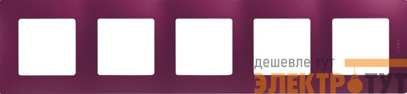 Рамка 5-м СП Etika IP20 сливовый IEK 672565