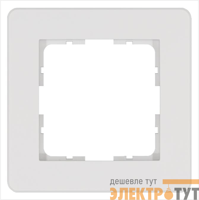 Рамка 1-м G-Flex бел. глянцевый Jasmart G1101W