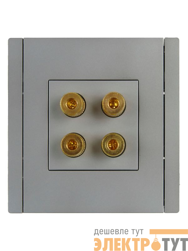 Аудиорозетка 4-м FORTE&PIANO FP539 сталь IEK FP-S40-K46