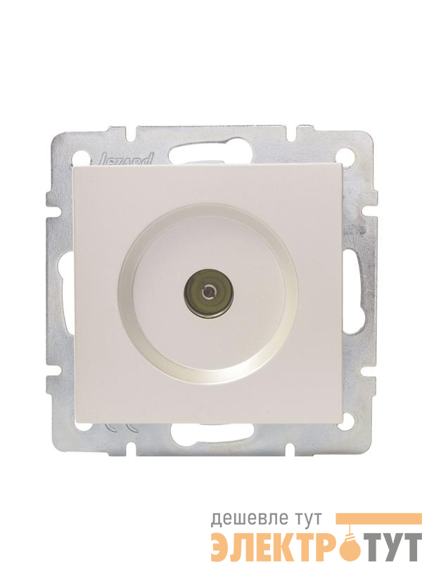 Розетка телевизионная оконечная TV 1-м СП Vesna механизм жемчуж./бел. перламутр LEZARD 742-3088-130