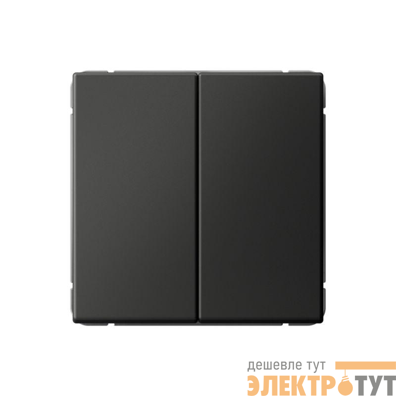 Выключатель кнопочный 2-кл. ArtGallery 10AX быстрозажим. клем. механизм базальт SE GAL001417S