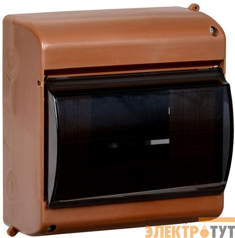 Корпус ОП КМПн 2/6 Krepta 3 IP30 для 6-х авт. выкл. прозр. крышка пластик. дуб IEK MKP42-N-06-30-09-D