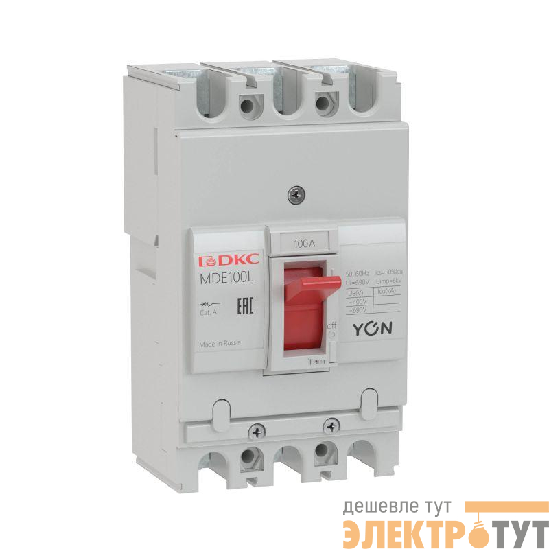 Выключатель автоматический 3п 80А 10кА YON MDE100L080