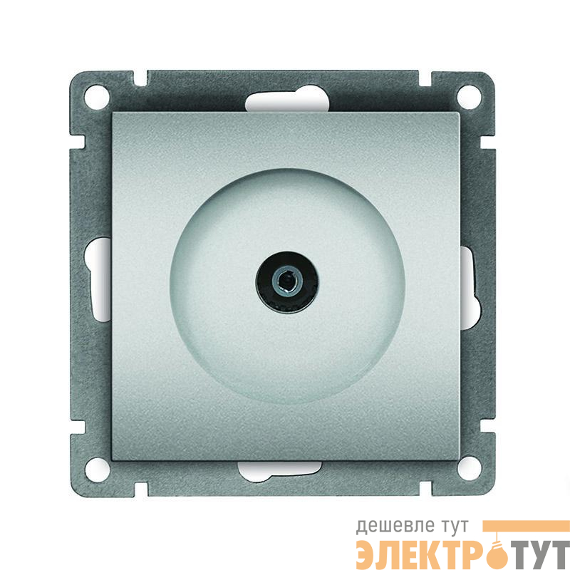 Розетка телевизионная TV 1-м СП Афина механизм серебр. Universal A0027-S