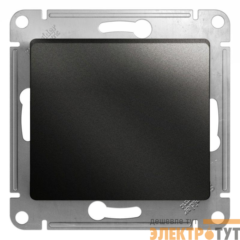 Кнопка нажимная 1-кл. СП Glossa 10А IP20 (сх. 1) 10AX механизм антрацит SE GSL000715