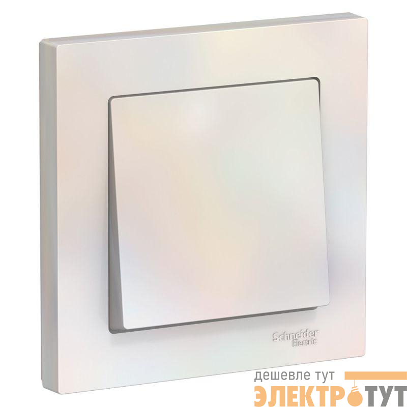 Выключатель 1-кл. СП AtlasDesign 10А IP20 (сх. 1) 10AX в сборе жемчуж. SchE ATN000412