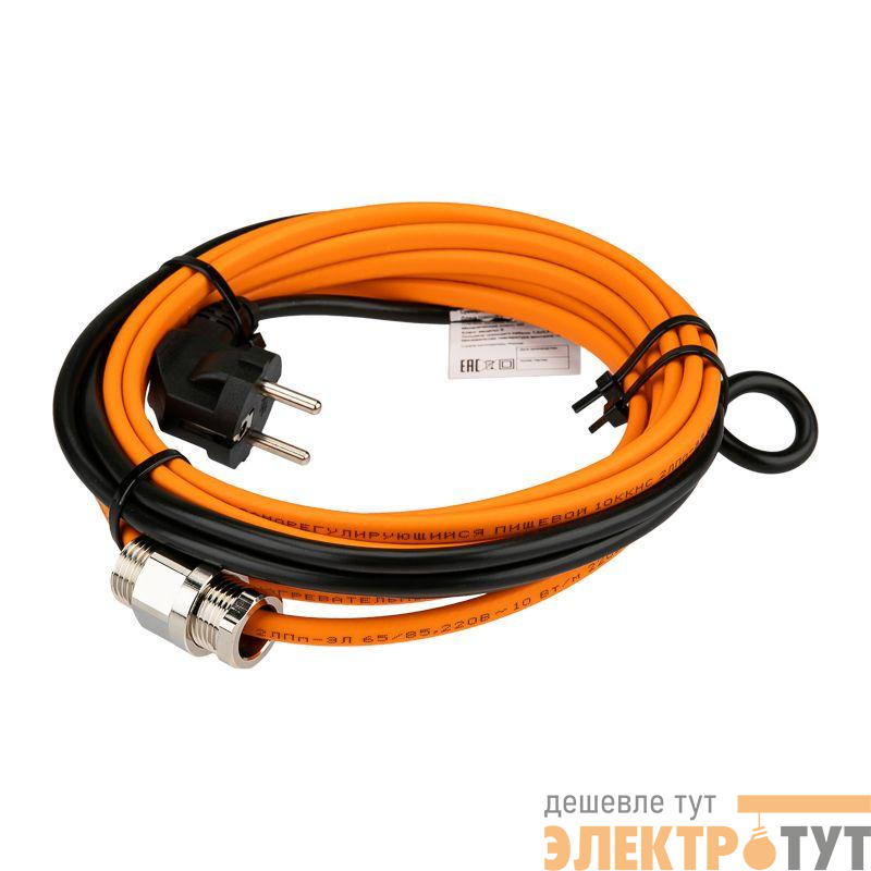 Кабель греющий саморег. 10 ККНС 2ЛПп-ЭЛ 65/85 в трубу 4м/40Вт PROconnect 51-0602-4