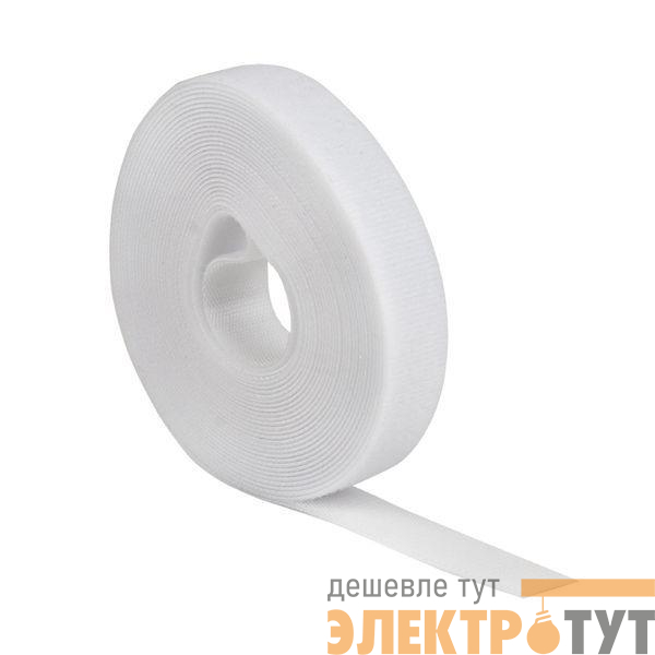 Хомут-липучка 16мм бел. (5м/ролл) PROxima EKF hlft-1-w