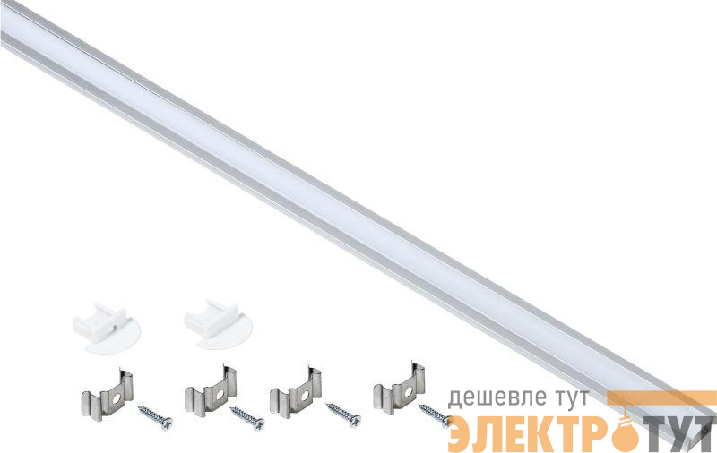 Профиль встраиваемый трапециевидный для светодиод. ленты 2207 L2000 компл. аксессуаров опал алюм. IEK LSADD2207-SET1-2-V4-1-08