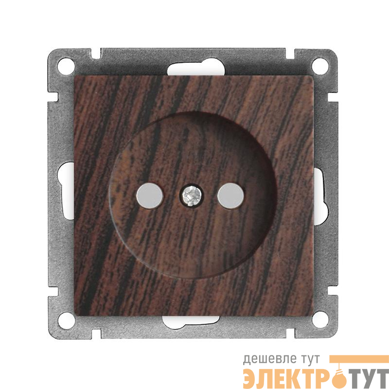 Розетка 1-м СП Афина 16А IP20 без заземл. защ. шторки механизм венге Universal A0047-V
