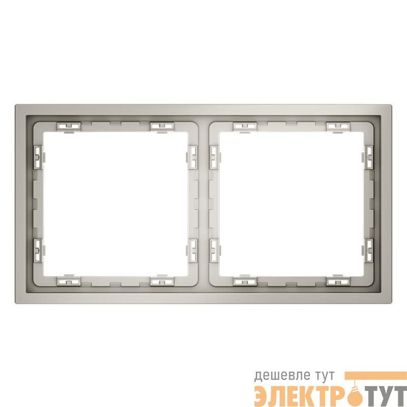 Рамка 2-м S70 пластик. кашемир Voltum VLS100203