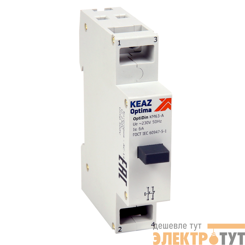 Кнопка управления мод. OptiDin KM63 A 20 УХЛ3 КЭАЗ 138899