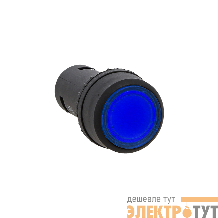 Кнопка SW2C-10D с подсветкой син. NO 24В EKF sw2c-md-b-24
