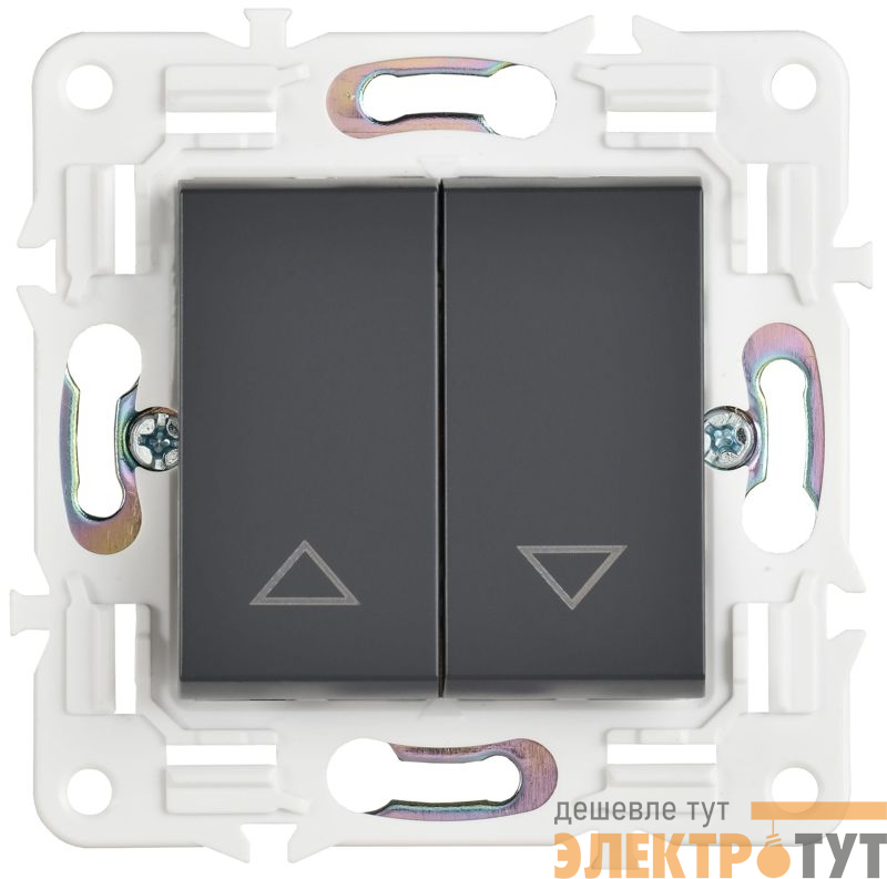 Выключатель жалюзи SKANDY 10А SK-V12T титан IEK SK-V15-0-10-K48