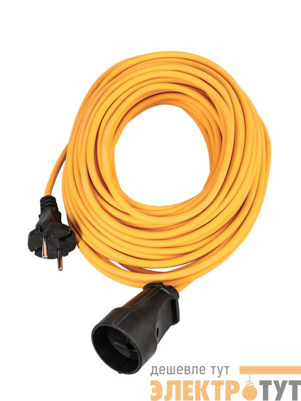 Удлинитель-шнур 1х20м 10A 220В 2200Вт ПВС 2х0.75 УХ10 Россия УХ10 КОСМОС YSHKsm20m-1g(10A)S