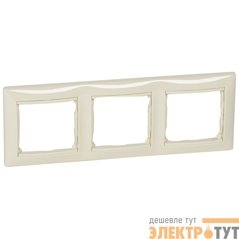Рамка 3-м СП Valena IP20 горизонт. сл. кость (DIY-упак.) IEK 695633