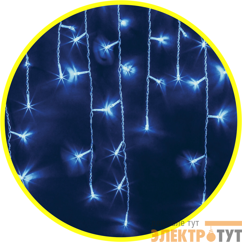 Гирлянда светодиодная "Бахрома" 93 643 NGF-D021-02 2х0.5м 100LED B IP44 эффект мерцания TR Navigator 93643