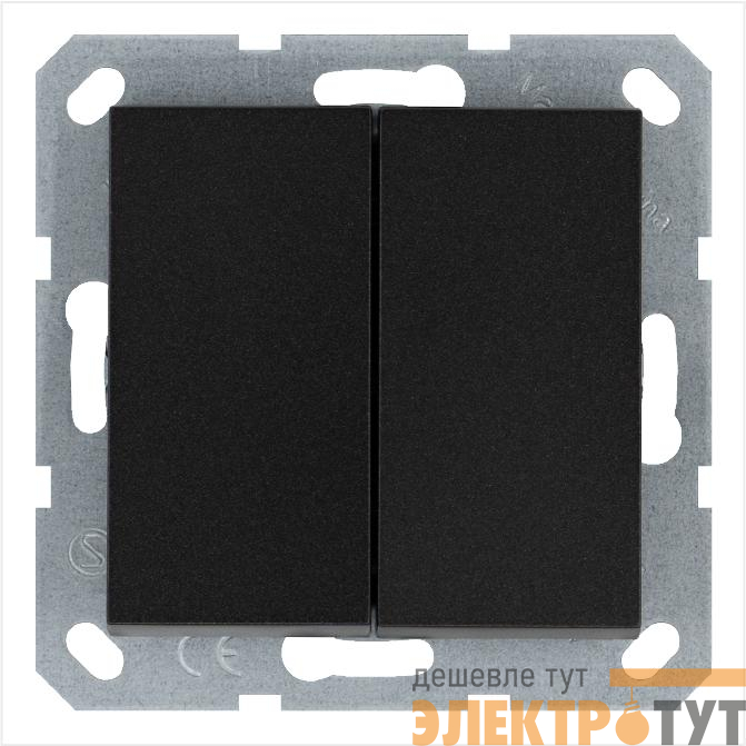 Переключатель перекрестный 2-кл. 10А IP20 механизм антрацит Jasmart G3014B