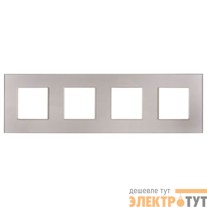 Рамка 4-м SKANDY SK-F24Sh стекло шампань IEK SK-M42-G-K37