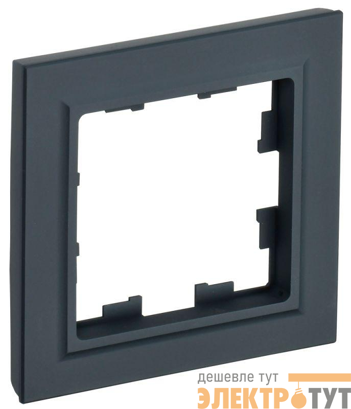 Рамка 1-м BRITE РУ-1-БрГ графит IEK BR-M12-K53