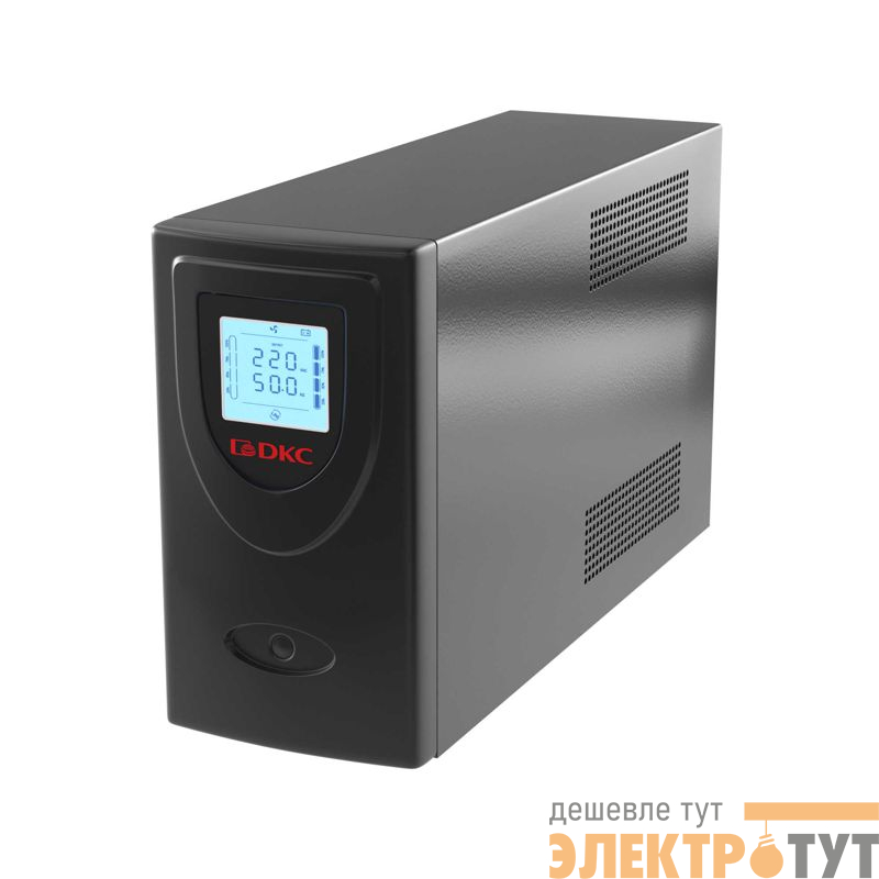 Источник бесперебойного питания ИБП линейно-интерактивный Info LCD 2000В.А/1200Вт 1/1.2xIEC C13 2xSchuko USB + RJ45 LCD 2x9A.ч DKC INFOLCD2000SI