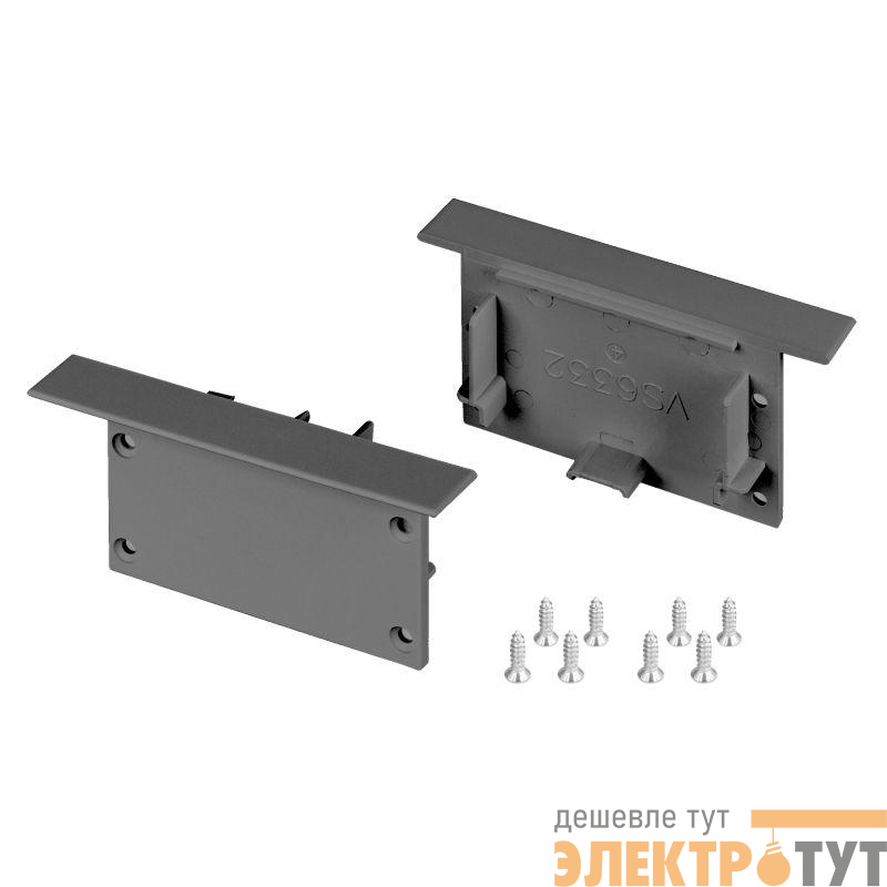 Заглушка SL-LINIA62-FS BLACK пластик Arlight 038877