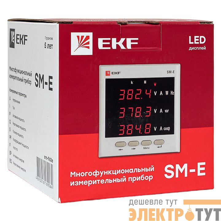 Прибор многофункциональный измерительный SМE с светодиодным дисплеем PROxima EKF sm-963e
