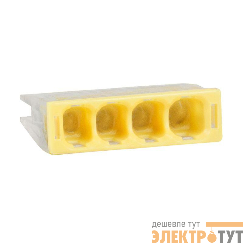 Клемма строительно-монтажная OptiKit СМК 2273-244 (с пастой) 4 отверстия 0.5-2.5кв.мм КЭАЗ 351061