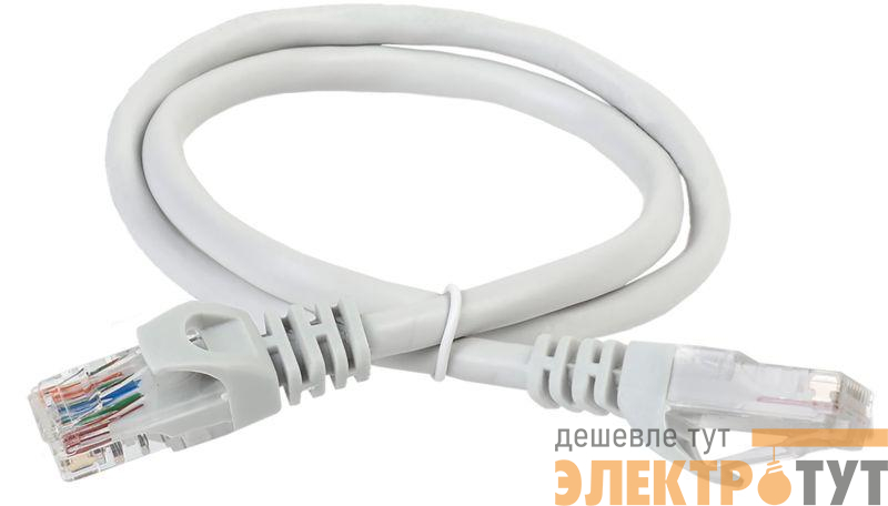 Патч-корд кат.5E UTP 3м сер. ITK PC01-C5EU-3M