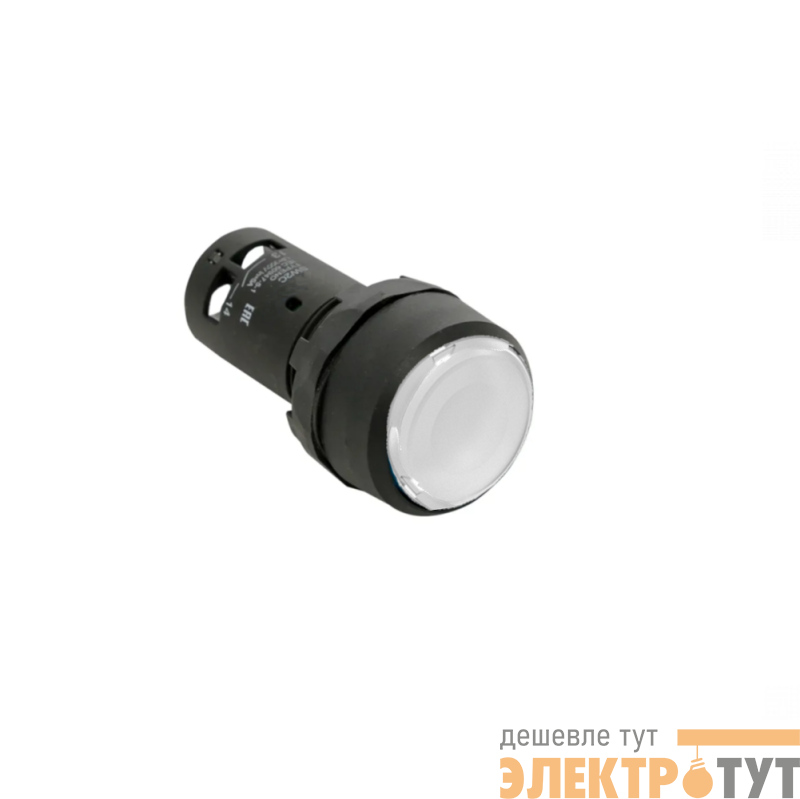 Кнопка с фиксацией с подсветкой OptiSignal Compact D22 С7-PHL-B101 бел. 1НЗ 24В AC/DC XB7NJ01B2 КЭАЗ 362104