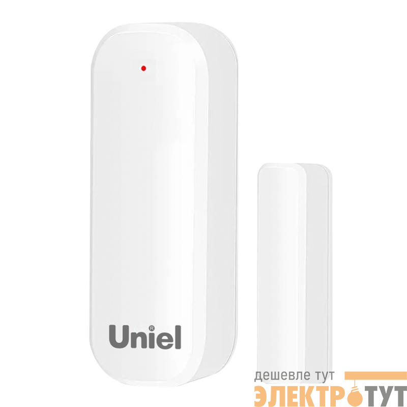 Датчик открытия дверей и окон умный Wi-Fi на батарейках AAAх2 (в комплект не входят) накладной PUSH оповещение голосовое управление + приложение UnielSmart бел. Uniel UL-00011705
