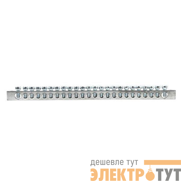 Шина PEN "ноль-землядюйма 6x9 24 отвер. цинк крепеж по краям EKF sn1-63-24-k