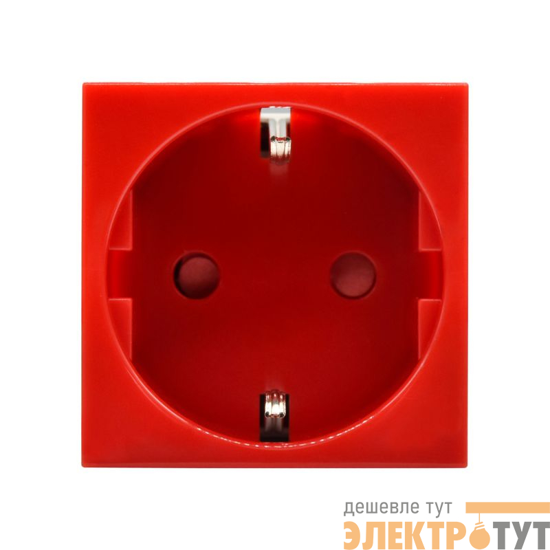 Розетка PRIMER с заземл. защ. шторки винт. зажим РКС-20-32-П-К красн. IEK PR-KK40D-RSZH-2-2-K04