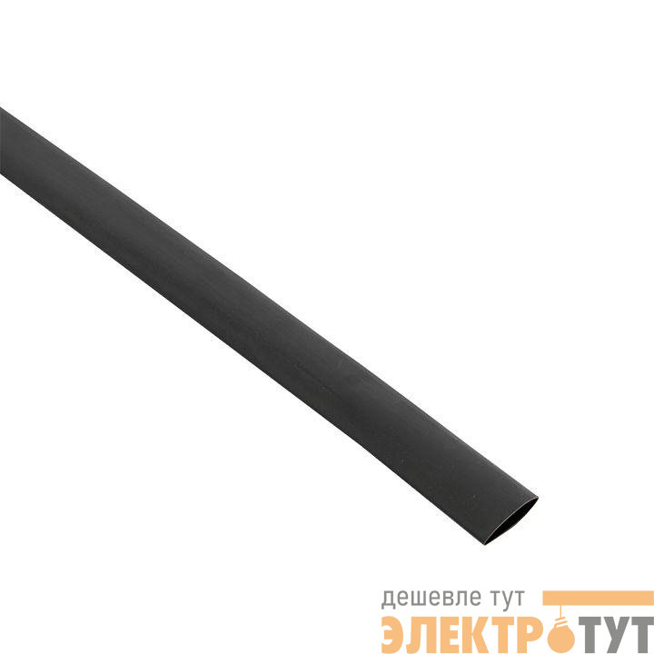 Трубка термоусадочная ТУТк с клеевым слоем нг 12/4 черн. 1м (уп.10м) PROxima EKF tut-k12-b