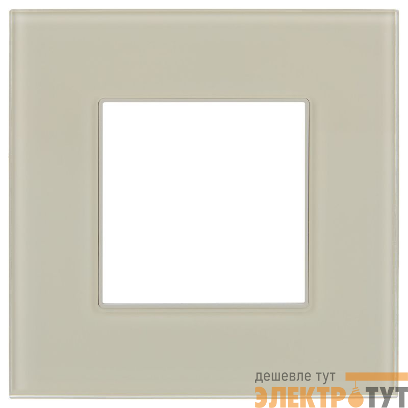 Рамка 1-м SKANDY SK-F21B стекло беж. IEK SK-M12-G-K10