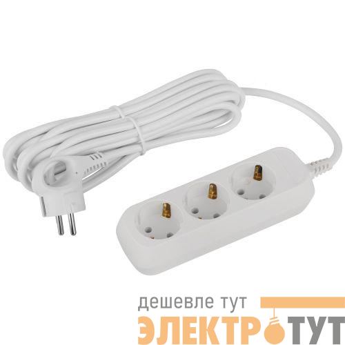 Удлинитель 3х5м с заземл. ПВС 3х1 UDL-16-350-E Greenline Эра Б0065045