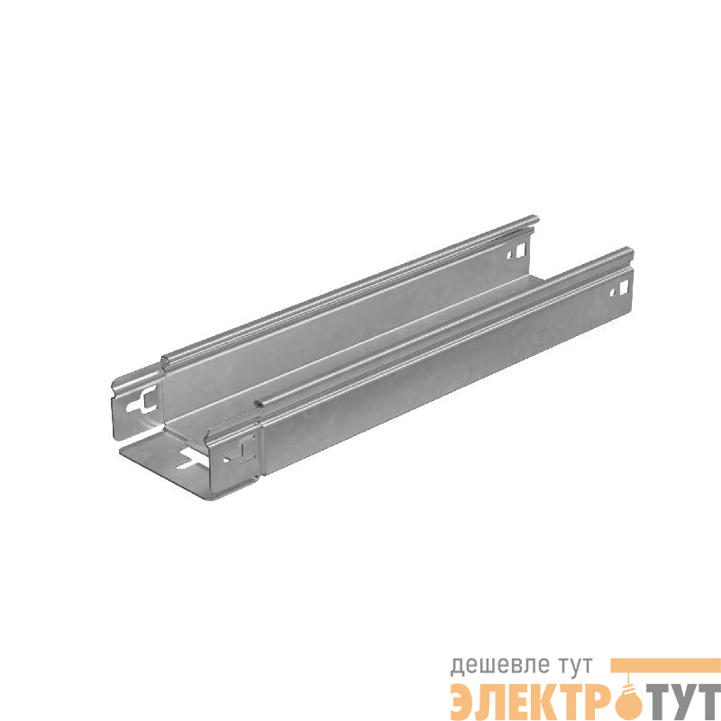 Лоток листовой неперфорированный 100х50 L3000 сталь 1.2мм "БЫСТРЫЙ МОНТАЖ ПЛЮС" LNplus50-100-1.2-3000 HD гор. оцинк. КМ PL1258