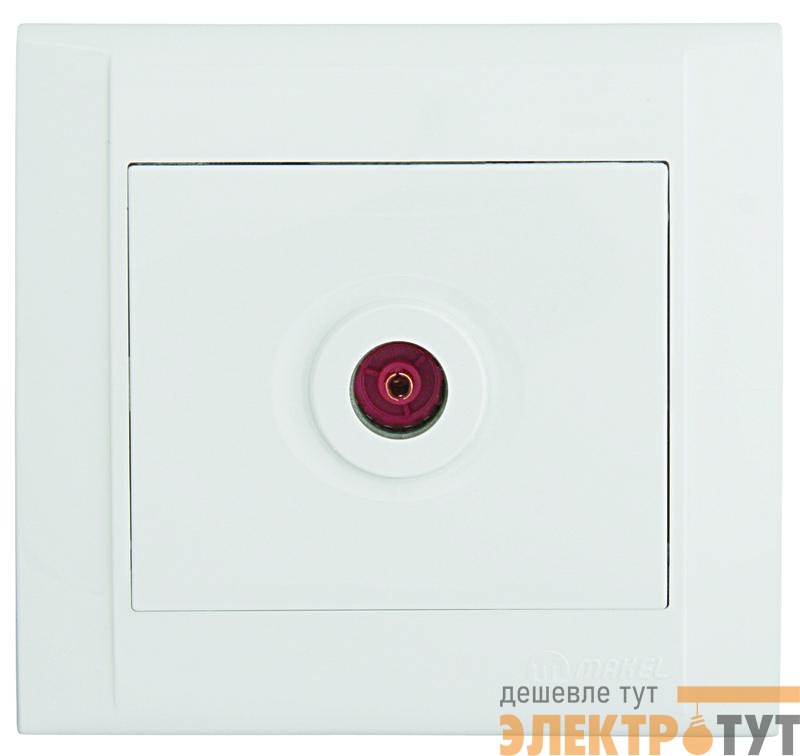 Розетка телевизионная проходная Defne бел. Makel 42001007