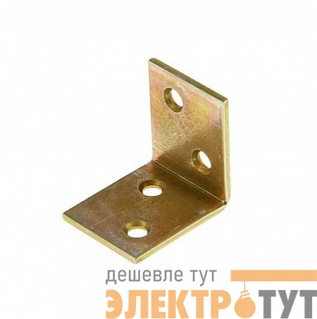 Уголок мебельный широкий 60х60х60х2мм желт. Tech-Krep/Zitar 148297