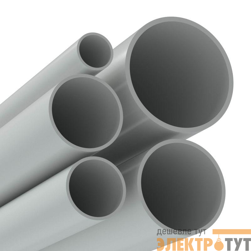 Труба гладкая ПВХ жесткая легкая d63мм атмосф. сер. (дл.3м) DKC 63963UF