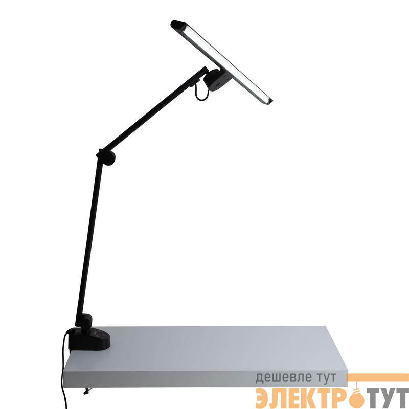 Светильник светодиодный ULM-D116 18W/3000-6500K/DIM BLACK настольный на струбцине сенсорный выкл. диммер ТМ черн. Uniel UL-00011748