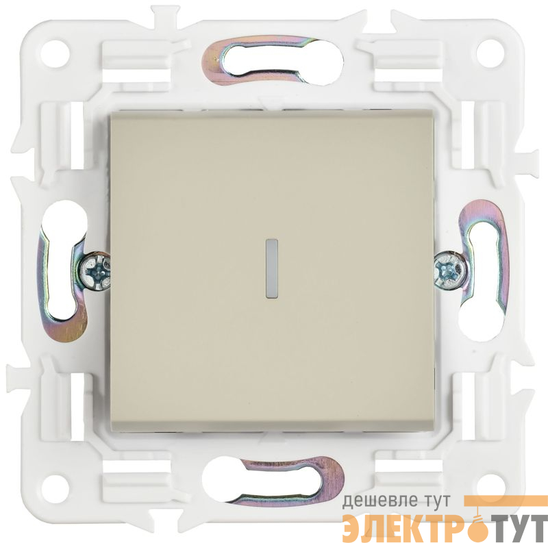 Выключатель 1-кл. SKANDY 10А SK-V07B с индикацией беж. IEK SK-V10-1-10-K10