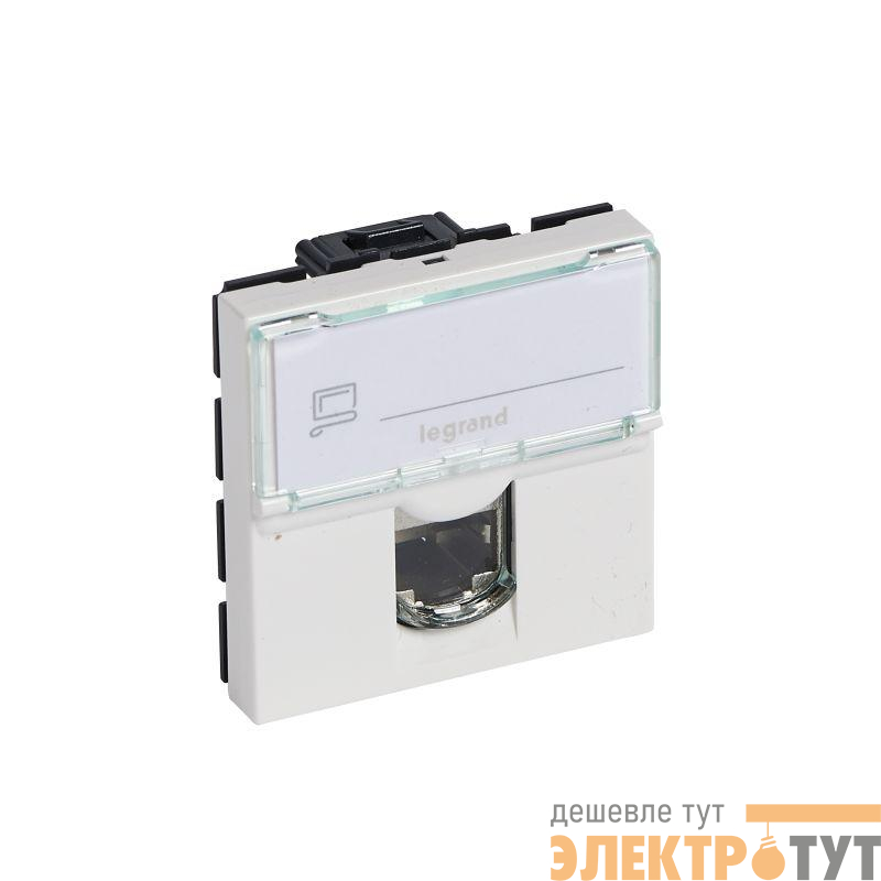 Розетка компьютерная СП 2мод. Mosaic RJ45 кат.5E UTP механизм бел. Leg 076554