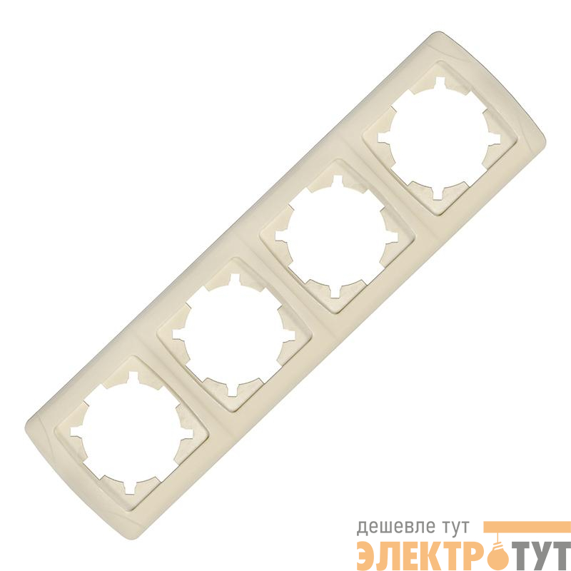 Рамка 4-м Маргарита горизонт. сл.кость (ivory) UNIversal МР004Г-I