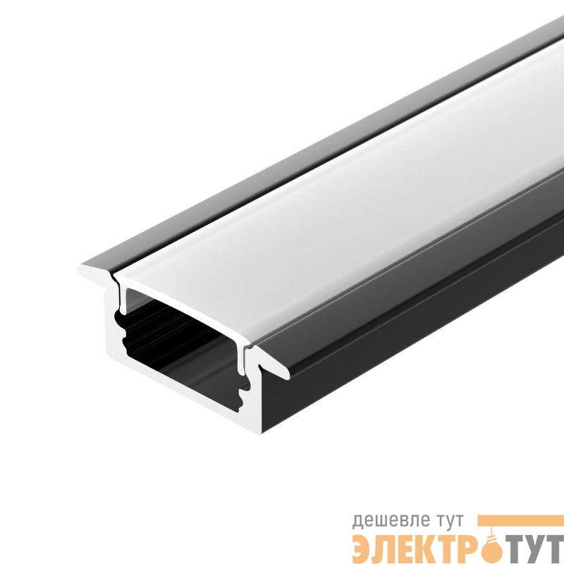 Профиль LINE-2308-F-2000 ANOD BLACK L2000 алюм. Arlight 040301